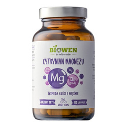 Biowen Cytrynian magnezu + witamina B6 100 kapsułek