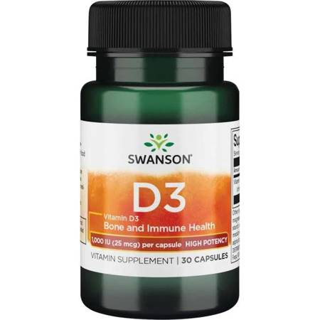 SWANSON WITAMINA  D3 1000 IU 30KAPSUŁEK
