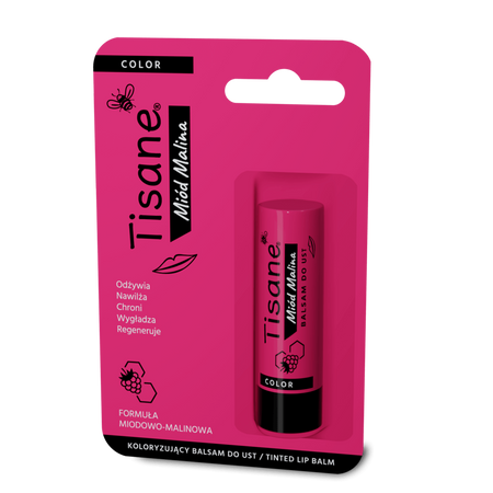 Tisane Miód Malina, koloryzujacy balsam do ust, 1 sztuka