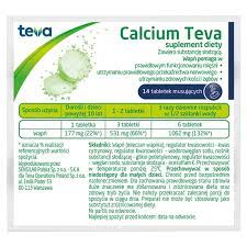 CALCIUM TEVA, wapno, alergia 14TABLETEK MUSUJĄCYCH