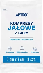 KOMPRESY GAZOWE JAŁOWE 7X7CM 3SZTUKI (APTEO)