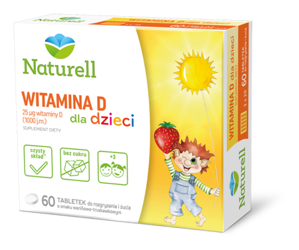 NATURELL WIT.D DLA DZIECI 60TABL,WANILIA/TRUSKAWKA