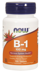 NOW FOODS B-1 100MG,witamina B1 100TABLETEK