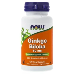 NOW FOODS GINKGO BILOBA 60MG 120KAPSUŁEK