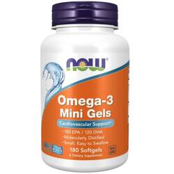 NOW FOODS OMEGA-3 MINI GELS 180KAPSUŁEK