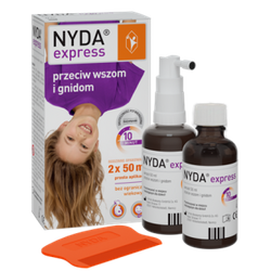 NYDA EXPRESS AEROZOL, przeciw wszom, 2 X 50ML