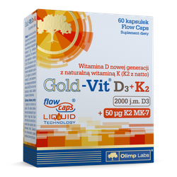 OLIMP GOLD-VIT D3 2000J.M.+ K2 60KAPSUŁEK