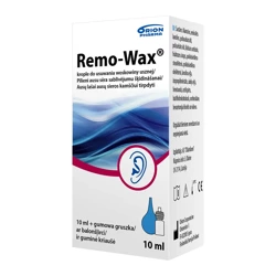 REMO-WAX KROPLE DO USUWANIA WOSKOWINY USZNEJ 10ML+ GUMOWA GRUSZKA