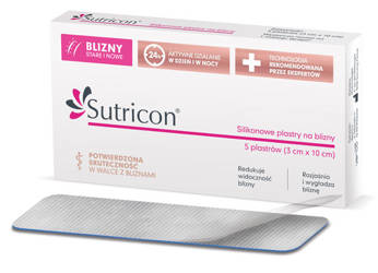 SUTRICON PLASTRY NA BLIZNY 3CMX10CM 5PLASTRÓW