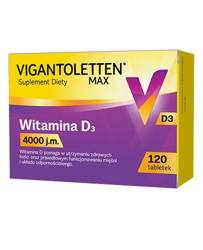 VIGANTOLETTEN MAX 4000 J.M,witamina D3,120TABLETEK