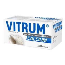 VITRUM CALCIUM, wapń + witamina D3, 120TABLETEK