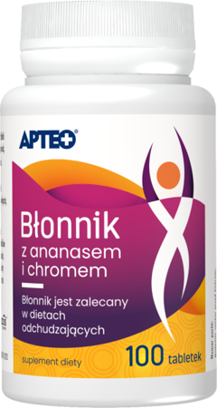 APTEO BŁONNIK Z ANANASEM I CHROMEM 100TABLETEK