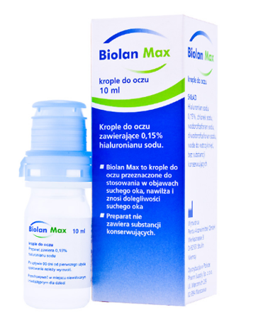 BIOLAN MAX 0,15% KROPLE DO OCZU 10ML