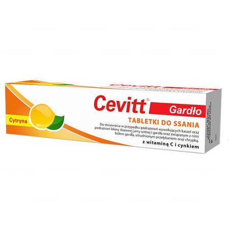 CEVITT GARDŁO CYTRYNA 20TABLETEK DO SSANIA