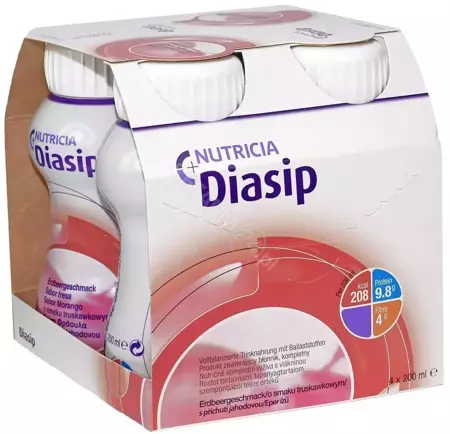 DIASIP SMAK TRUSKAWKOWY 4 X 200ML