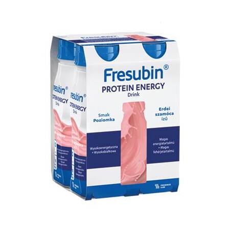 FRESUBIN PROTEIN ENERGY DRINK, POZIOMKA 4 X 200ML