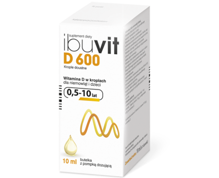 IBUVIT D 600 KROPLE DOUSTNE Z WITAMINĄ D 10ML