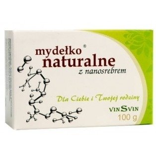 MYDŁO NATURALNE Z NANOSREBREM KOSTKA 100G,VINSVIN