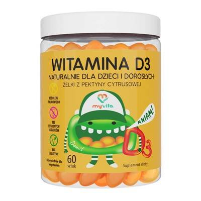 MYVITA WITAMINA D3 ŻELKI 60SZTUK