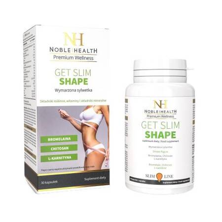 NOBLE HEALTH GET SLIM SHAPE, na odchudzanie, 30KAPSUŁEK