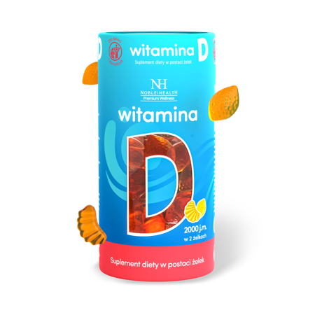 NOBLE HEALTH WITAMINA D ŻELKI 180G