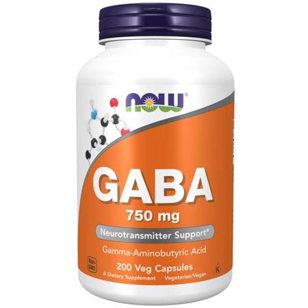 NOW FOODS GABA 750MG 200KAPSUŁEK