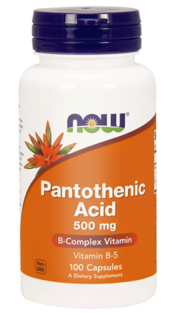 NOW FOODS PANTHOTENIC ACID 500MG 100KAPSUŁEK