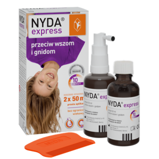 NYDA EXPRESS AEROZOL, przeciw wszom, 2 X 50ML