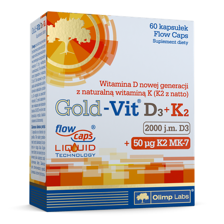 OLIMP GOLD-VIT D3 2000J.M.+ K2 60KAPSUŁEK