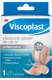 PLASTER ELASTYCZNY DO CIĘCIA 1M X 6CM 1SZTUKA (VISCOPLAST)