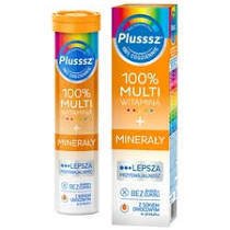 PLUSSSZ 100% MULTIWITAMINA+MINERAŁY 20TABLETEK MUSUJĄCYCH