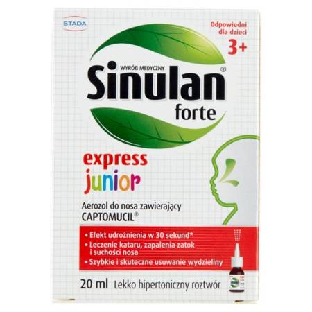 SINULAN EXPRESS FORTE JUNIOR AEROZOL DO NOSA 20ML