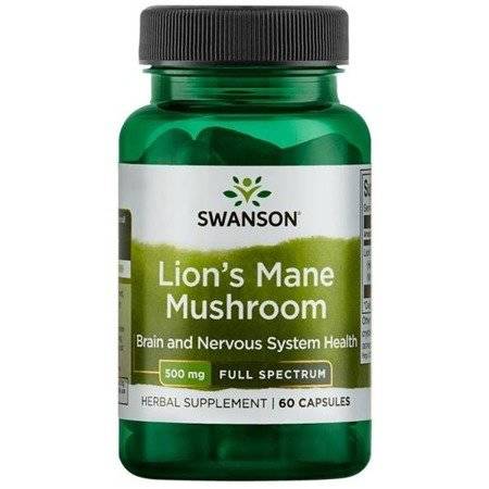 SWANSON FS LION'S MANE 500MG,soplówka, 60KAPSUŁEK