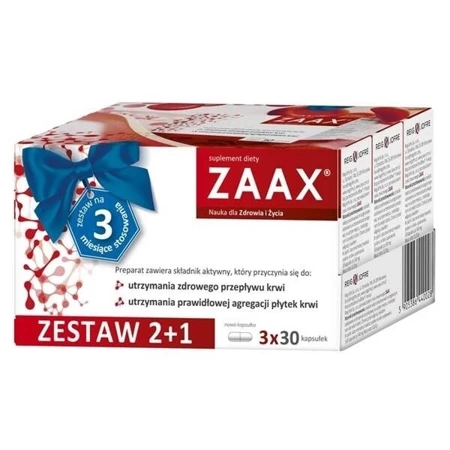 ZAAX 3SZTUKI PO 30KAPSUŁEK, data ważności 12.24 